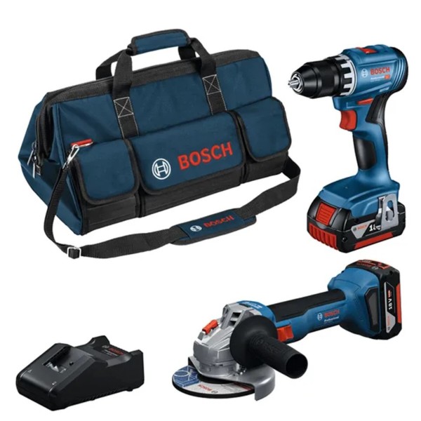 Фото - Набір електроінструментів Bosch Professional 18В GSR 18V-45+ GWS 18V-8 (0.615.A50.07N)